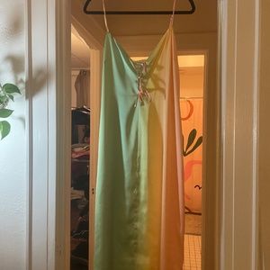 NEVER BEEN WORN SONG OF STYLE Silk Slip Dress, Size XL